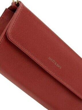 Matt & Nat Drew Arbour Maroon Leatherette Crossbody with Gold Hardware